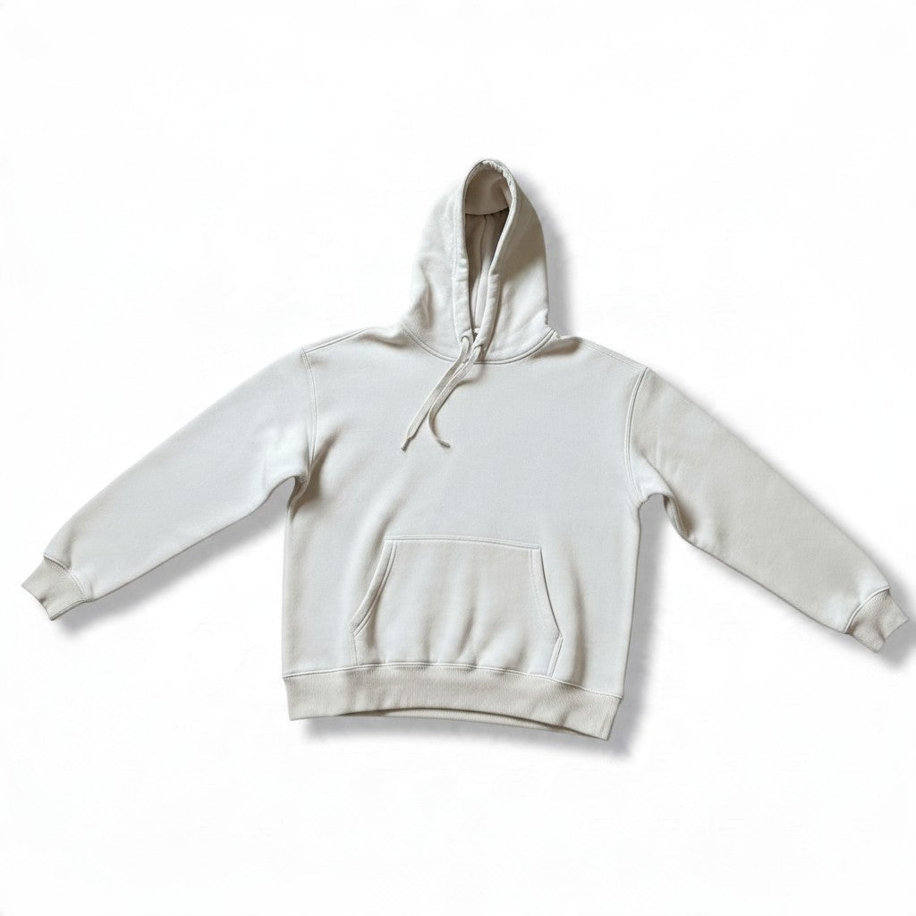 Poolman Oversize-Hoodie in Hellgrau mit Kapuze, Kordelzug und Kängurutasche aus Baumwoll-Polyester-Mix